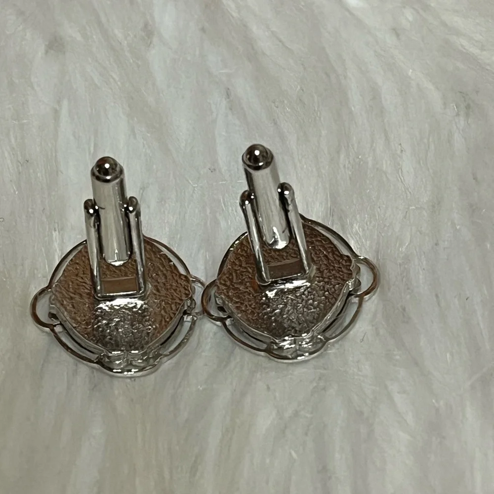 Vintage Classy Smoky Gray Cuff Links